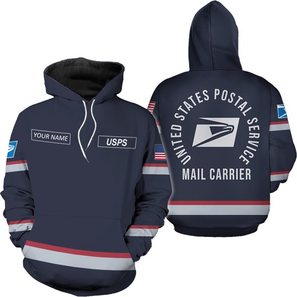 Personalized Name Mail Carrier Hoodie, Postal Worker 3d Printed Hoodie