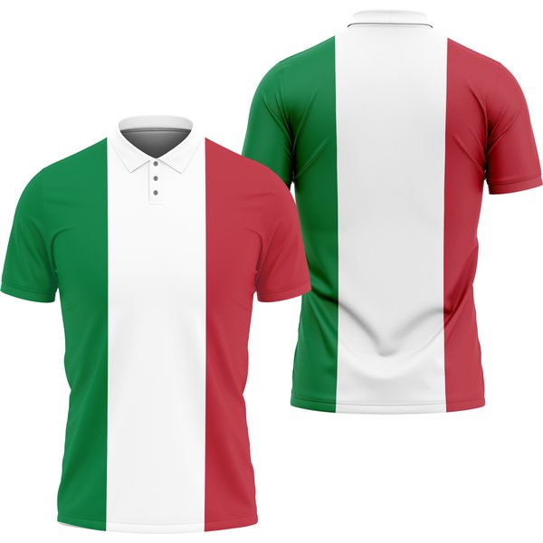 Italian Flag Golf Polo Shirt-image