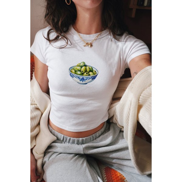 Olive Bowl, Baby Tee, Baby Girl, Funny Baby Tee, Cute Baby Tee