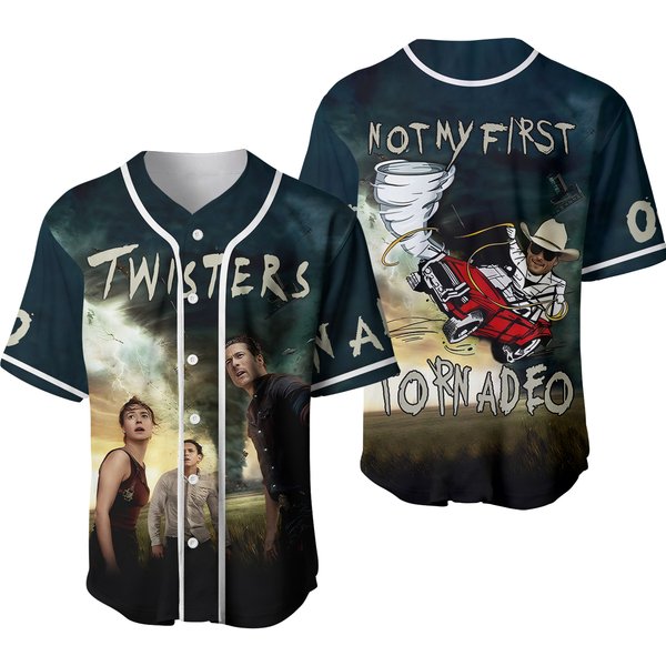 Twisters Not My First Tornadeo Personalized Baseball Shirt-image