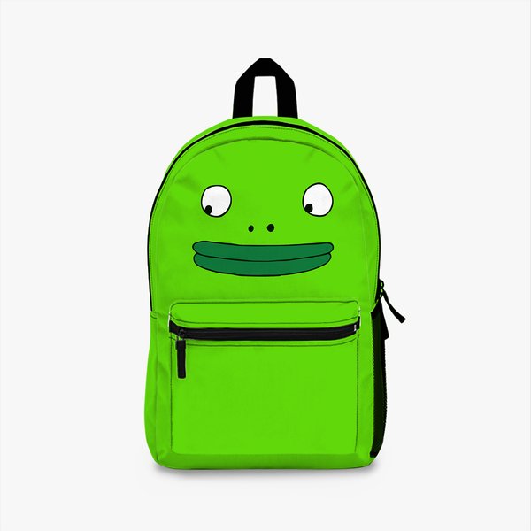 Smiling Friends Mr Frog Face T-Shirt Backpack-image