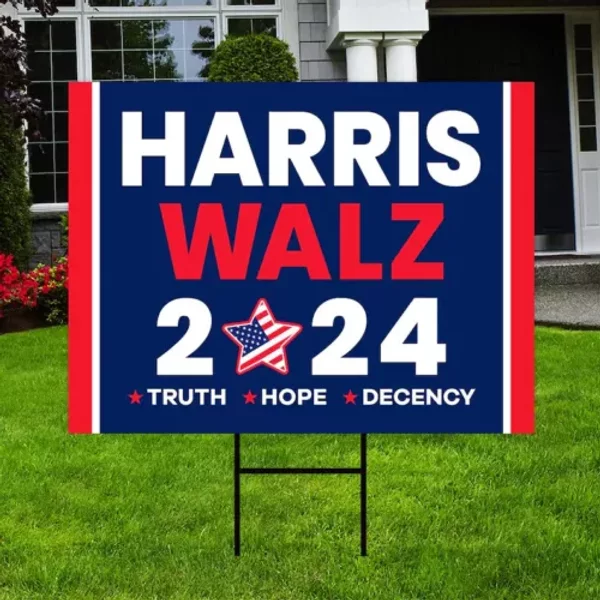 Harris Walz 2024 For President Election Yard Sign-image