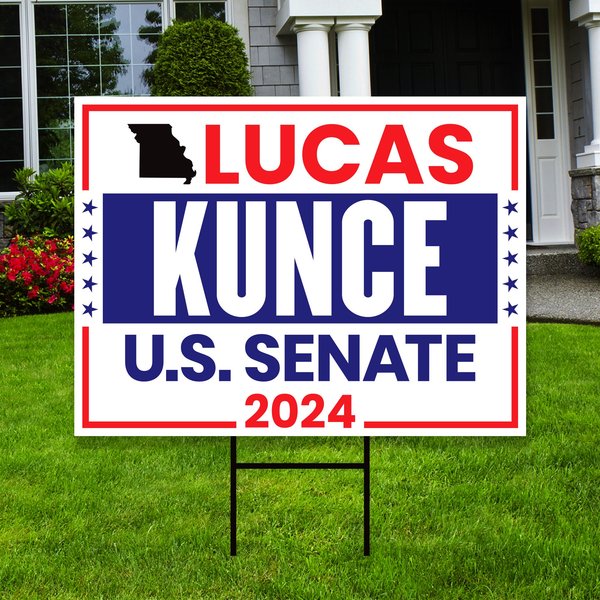 Lucas Kunce Us Senate Yard Sign - Coroplast Us Senate Election Missouri 2024 Yard Sign-image