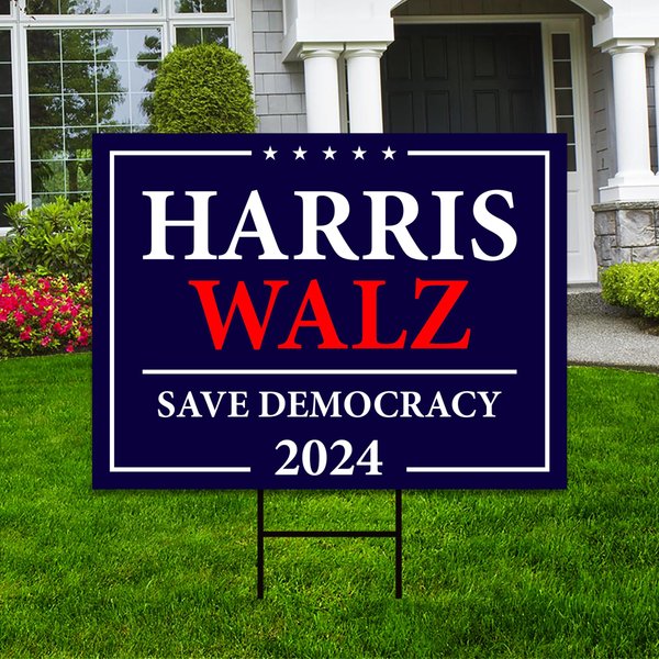 Harris Walz 2024 Yard Sign - Coroplast Kamal Harris For President 2024 Yard Sign-image