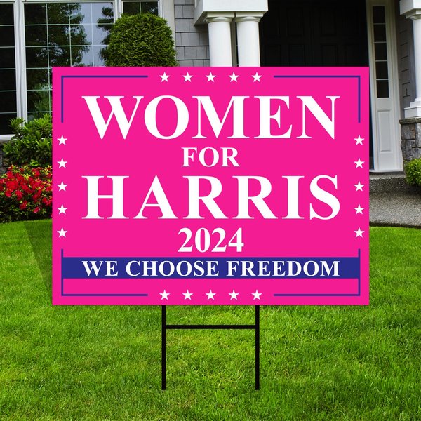 Kamala Harris 2024 Yard Sign - Coroplast Harris For President 2024 Lawn Sign-image