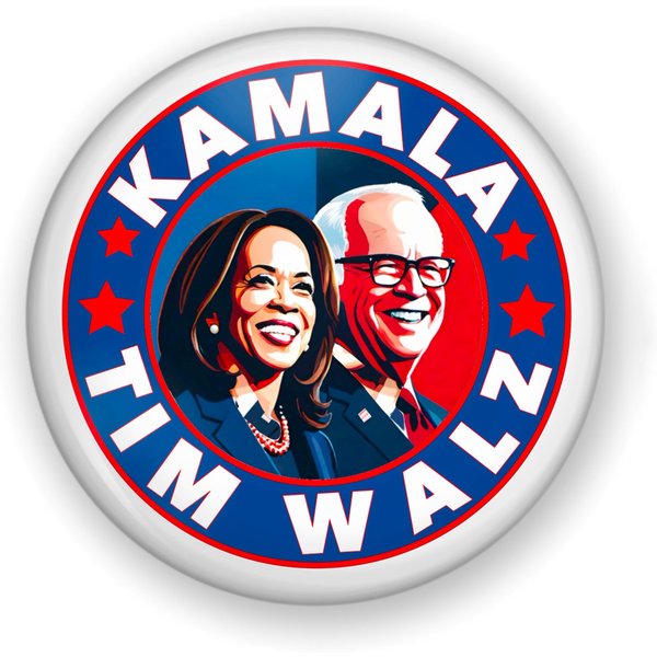 Kamala Harris Tim Walz Campaign Button-image