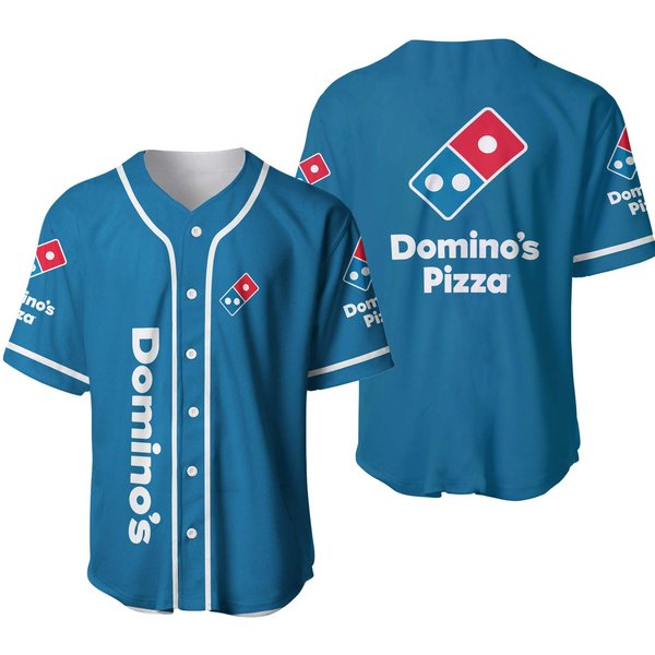 Domino's Pizza Baseball Jersey Shirt, Domino's Pizza Shirt, Fast Food Baseball Jersey-image