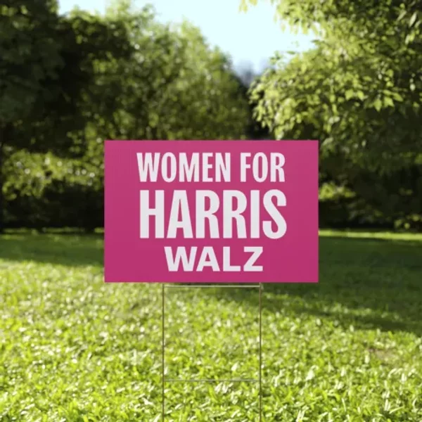Women For Kamala Harris Walz 2024 Election Outdoor Lawn Plastic Names Yard Sign-image