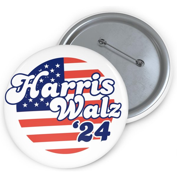 Kamala Harris Tim Walz Pin Button Harris Walz Pin Button Kamala Campaign Button-image