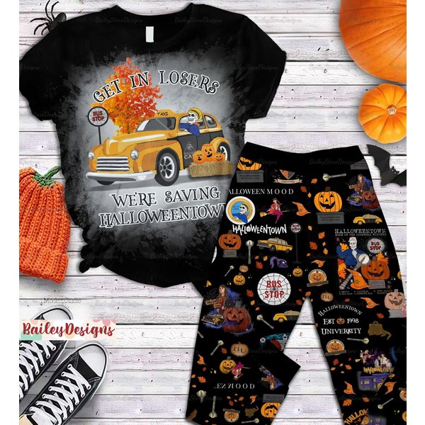 Halloween Pumpkin Horror Movie Pajamas