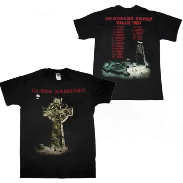 Black Cross Sabbath 1989 Headless Europe Fullsize T-Shirt Tour-image