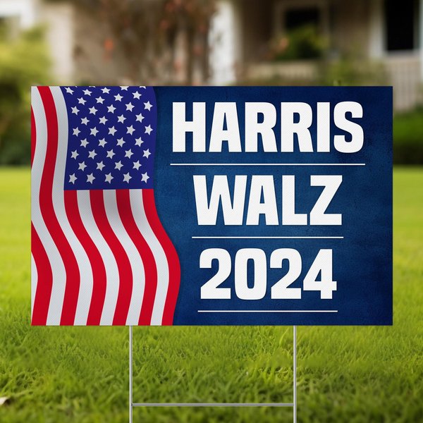 Harris Walz 2024 For President Yard Sign Double Sided | Kamala Harris Tim Walz Yard Sign-image
