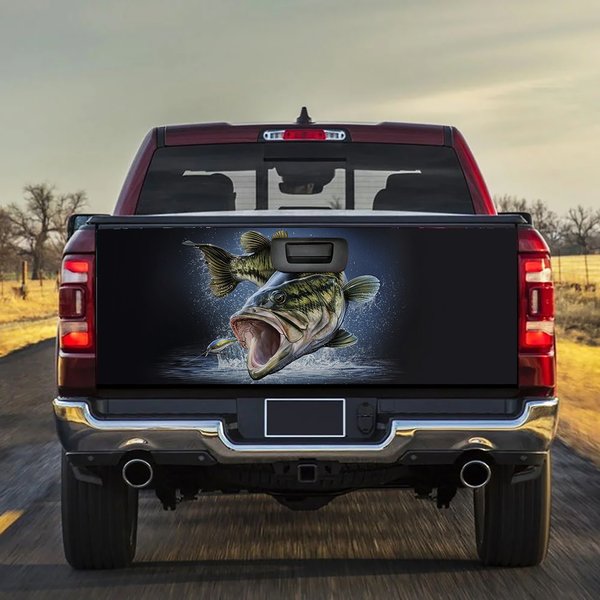 Bass Fishing Tailgate Wrap Truck Bed Decal-image