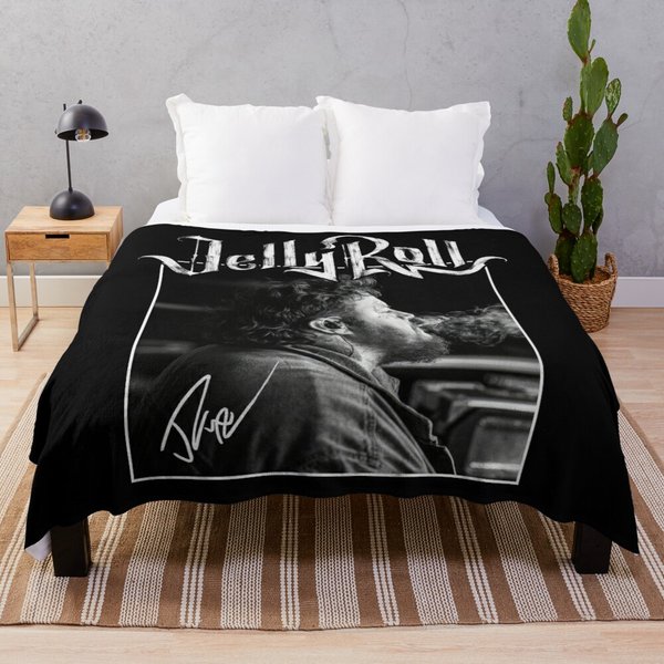 Jelly Roll Vintage Throw Blanket, Gifts For Fan, Concert Tour Merch