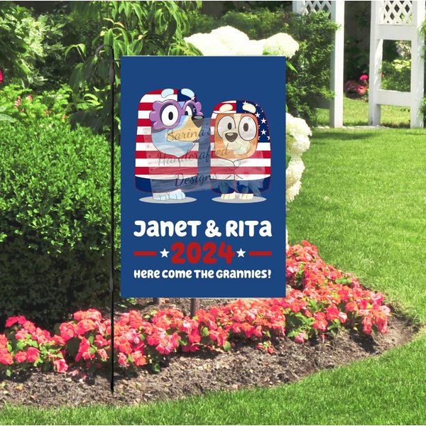Blueydad Grannies 24 Garden Flag-image