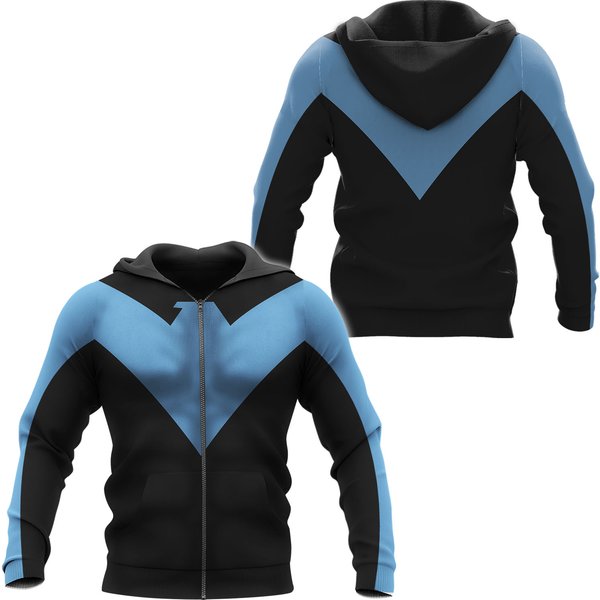 Anime Nightwing Hoodie, Cosplay 3d Zip Hoodie