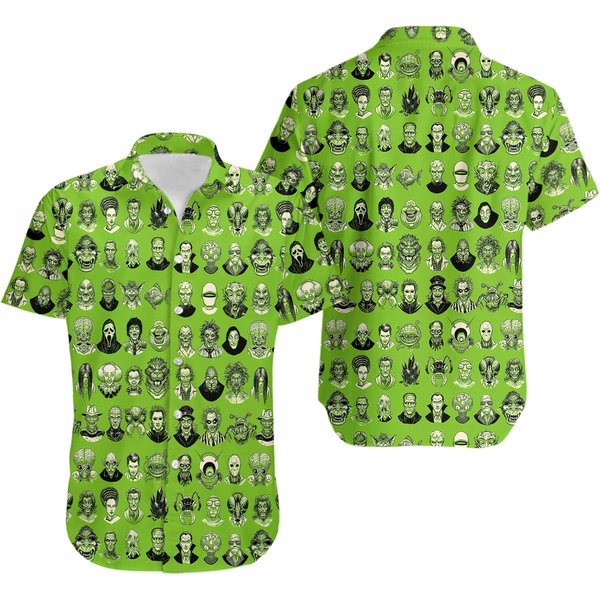 Horror Movie Characters Hawaii Shirt, Halloween Horror Movie Shirt-image