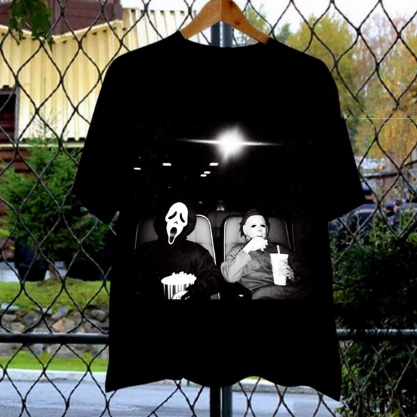 Halloween Michael Myers And Ghost Face Shirt, Halloween Horror-image