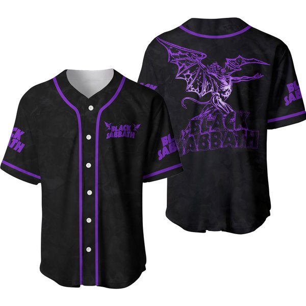 Black Sabbath Baseball Jersey Rock Band 3D Jersey Shirt Full Sizes S-5Xl Gift Fo-image