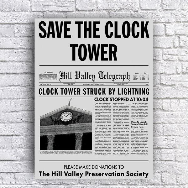 Back To The Future Save The Clock Tower Poster-image