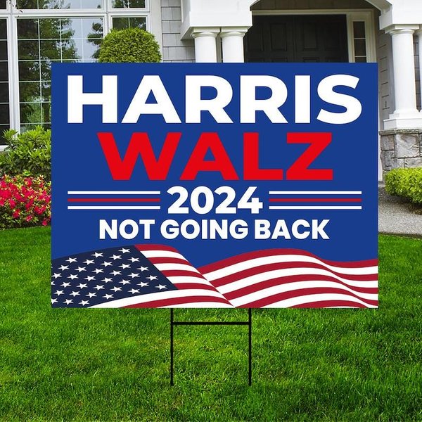 Harris Walz 2024 Obviously Yard Sign - Coroplast Harris For President 2024-image