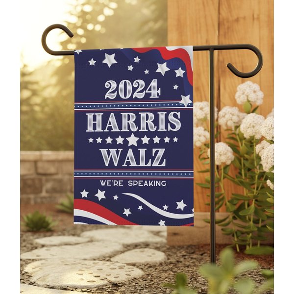 Harris Walz 2024 Yard Flag, Double-sided 12"x18" Hanging Garden Flag