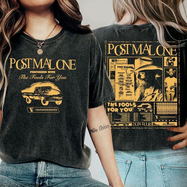 Post Malone The F-1 Trillion Shirt, Music 2 Sides Post Malone The Fools-image