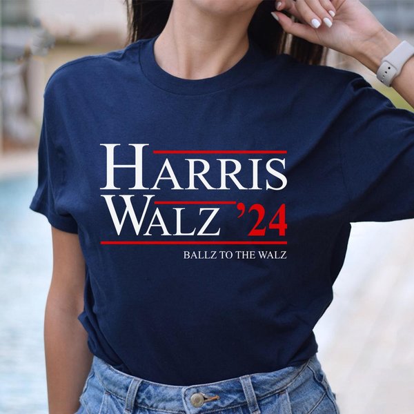 Funny Harris Walz Ballz To The Walz T-Shirt-image