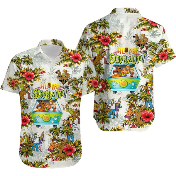 Aloha Scooby Doo Friends At The Summer Beach Hawaiian Shirt-image