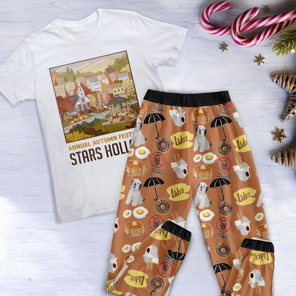 Gilmore Girls Star Hollow Pajamas Set, Personalized Family Pajamas, Family Christmas Pajamas Set.