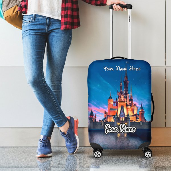 Custom Castle Luggage Cover, Mouse Characters Luggage Cover