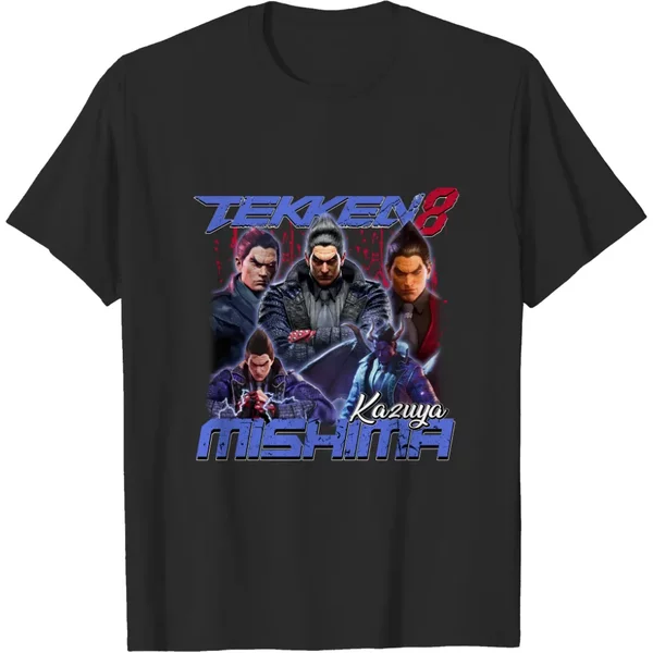 Kazuya Mishima Tekken Version Vintage T-Shirt-image