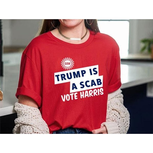 Shawn Fain Trump Is Scab Vote Harris T Shirt-image