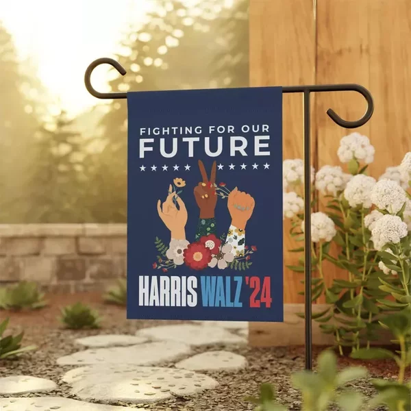 Harris Walz 2024 Garden Flag, Kamala Harris For President Democrat Flag