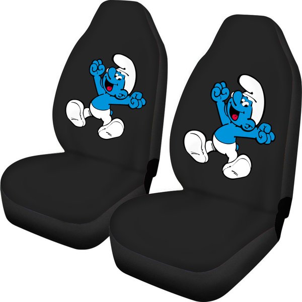 Funny Cartoon Gift Idea Smurf Car Seat Cover