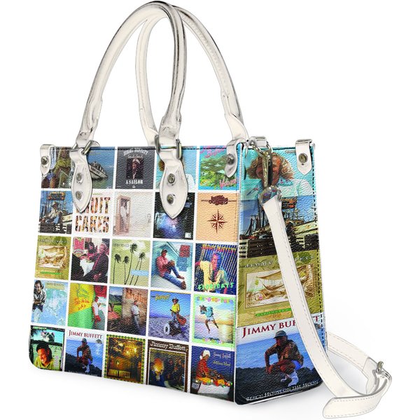 Jimmy Buffett Music Leather Handbag, Jimmy Buffett Handbag-image