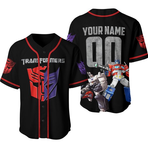 Custom Transformers Baseball Jersey - Character Apparel-image