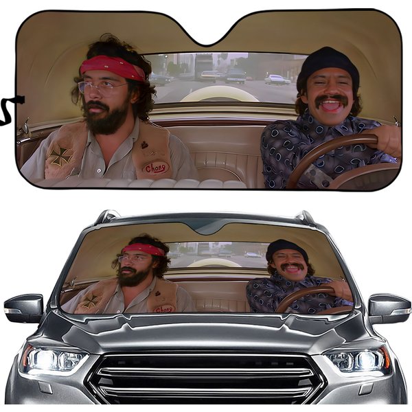 Cheech And Chong Driving Auto Sun Shades,Car Accessories,Car Windshield Sunshade-image