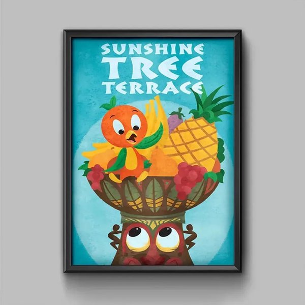 Florida Orange Bird ~ Sunshine Tree Terrace Poster-image