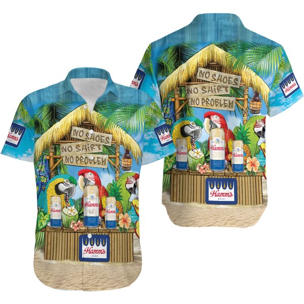 Hamm's Beer Hawaiian Shirt, Hamm's Beer Beach Hawaii Shirt-image