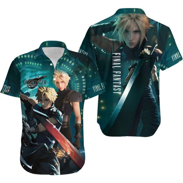 Final Fantasy Vii Remake Video Game Hawaiian Shirt, Final Fantasy 7 Hawaiian-image