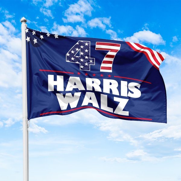 Harris Walz 47 Us President Election Campaign House Flag, House Flag-image