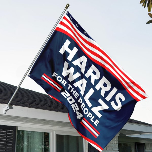 Kamala Harris Tim Walz President Vp 2024 Us Election House Flag-image