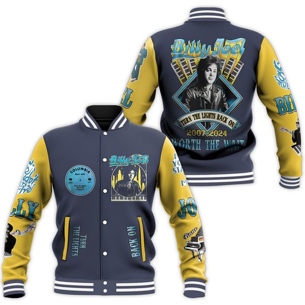 Billy Joel Vintage Baseball Jacket, Billy Joel 2007-2024 Jacket-image