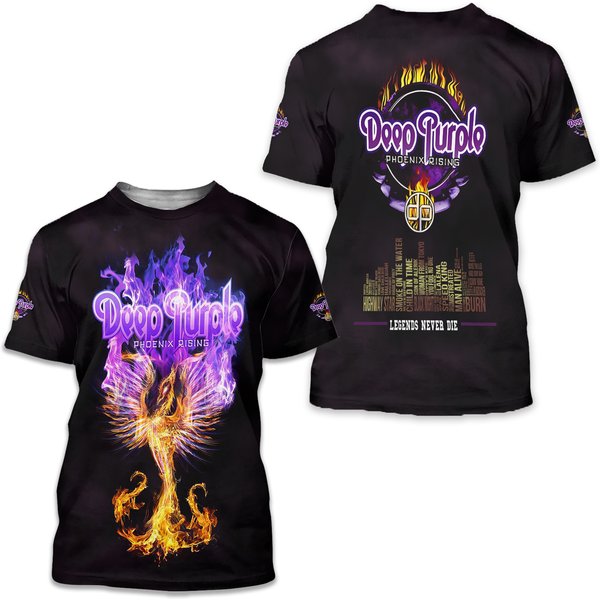 Deep Purple Phoenix Rising 3D T-Shirt-image