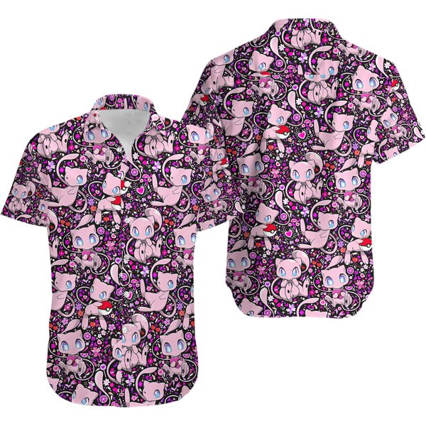 Mew Hawaiian Shirt - Men's Mew Button Up Shirt & Men's Casual Mew Shirt-image