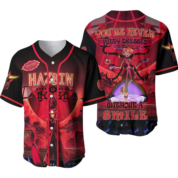 Alastor Baseball Jersey, Alastor Shirt, Hazbin Hotel Jersey, Hazbin Hotel Shirt-image