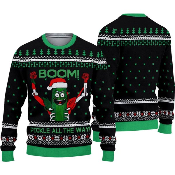 Boom P Rick Ugly Christmas 3D Sweater-image