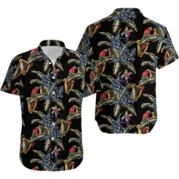 Guinness Beer Hawaiian Shirt, Guinness Beer Beach Summer Button Down Shirt-image