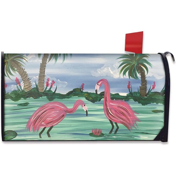 Hand Standard Maibox Cover, Flamingos Maibox Cover